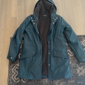 Brave soul waterproof rain jacket w warm fleece lining sz small